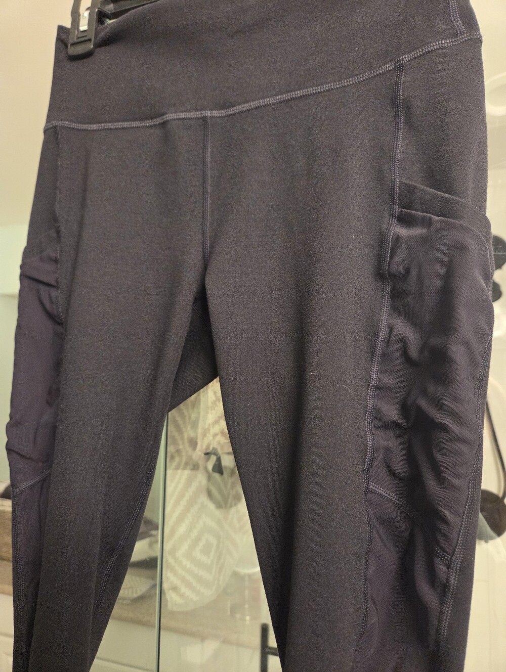 Fabletics Black High-Waist Leggings with Side Pockets